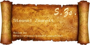 Stessel Zsanett névjegykártya